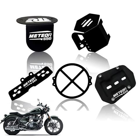 Meteor 650 Motorbike Accessories Kit | Metal X Shape Headlight Grill ...