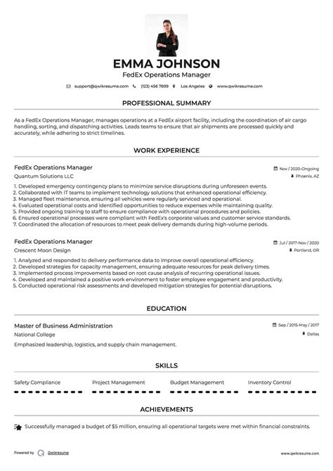 FedEx Operations Manager 的图像结果