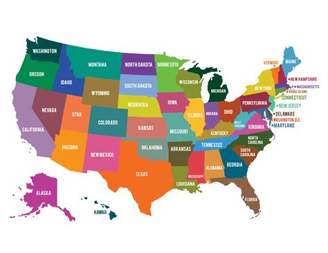 American Names By State - 50 States Of The Usa - YPDJH