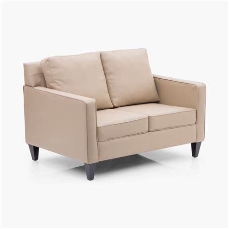 Buy Rochelle Atlantis Faux Leather 2-Seater Sofa - Beige from Home ...