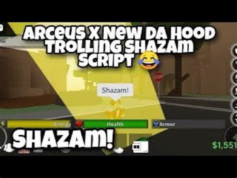 Image result for Da Hood Modded Shazam Script