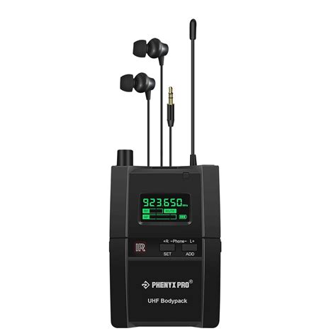 Phenyx Pro UHF Stereo Wireless In Ear Monitor System Bodypack Receiver ...