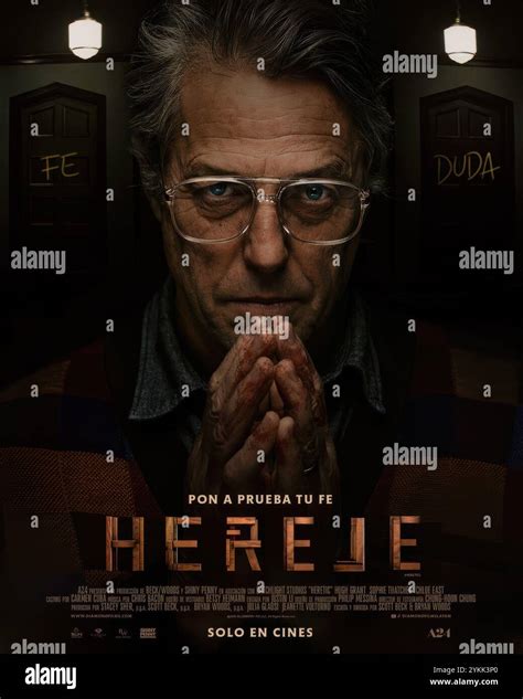 HERETIC, (aka HEREJE), Spanish language poster, Hugh Grant, 2024. © A24 ...