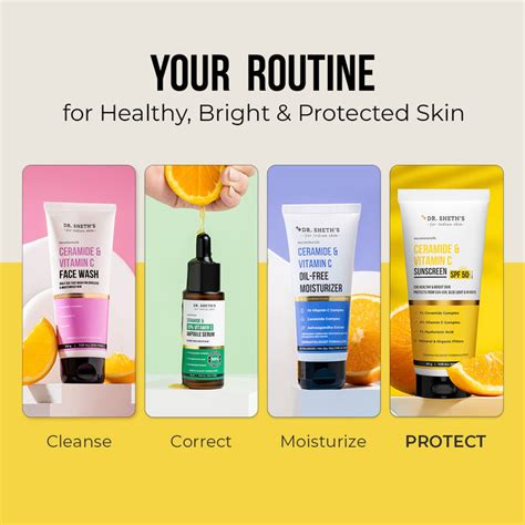 Ceramide & Vitamin C Sunscreen - 80gm – Dr Sheth's