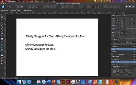 Kerning and tracking - V1 Bugs found on macOS - Affinity | Forum