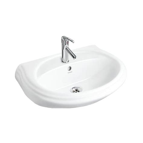 Hindware - Wall Mounted Semi Circle White Wash Basin - FABIO 10118 by ...