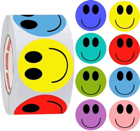 Smiley Stickers By The Roll