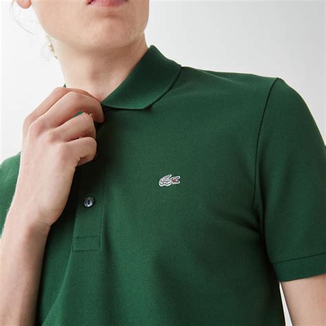Slim fit Stretch Cotton Piqué Grey Crocodile Polo Shirt PH4014 | Lacoste