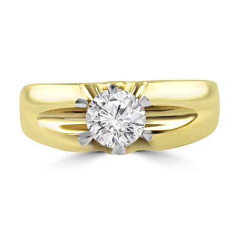 Buy Laksh 1ct Round Lab Diamond Men Ring – Fiona Diamonds