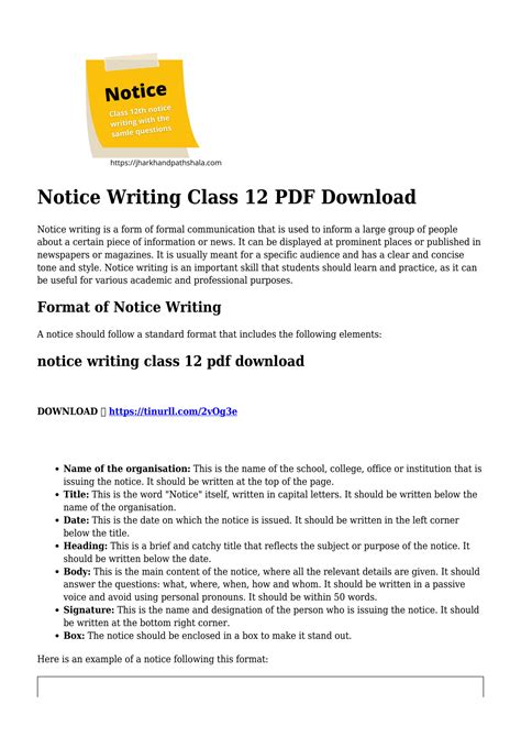 Image result for Notice Writing for Class 12