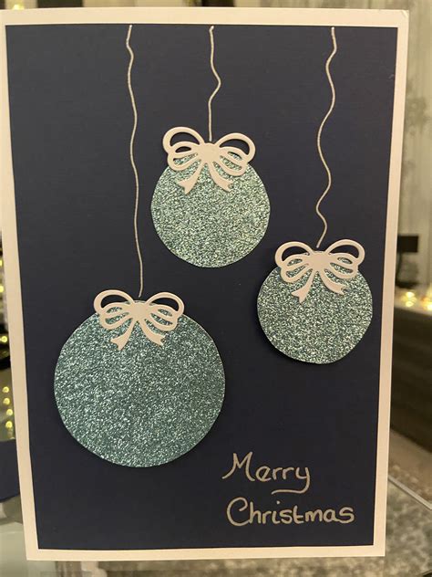 Xmas Baubles Card DIY