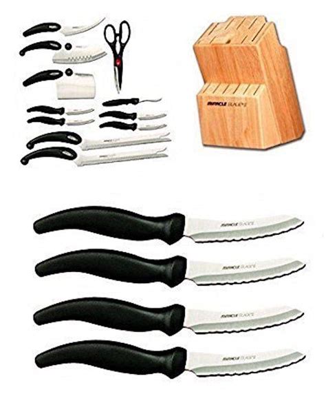 Miracle Blade III 16 Piece Knife and Block Set Miracleblade : Amazon.in ...