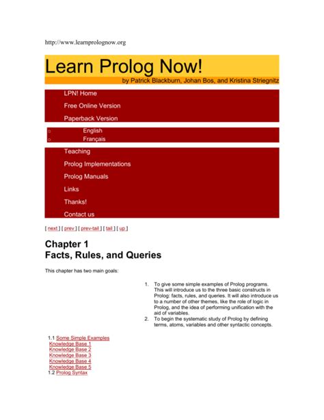 Image result for Prolog Syntax and Semantics