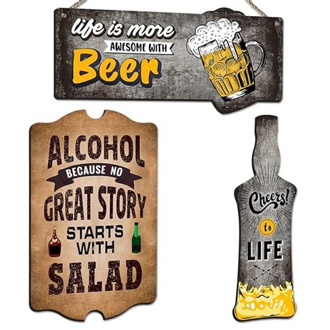 Chaka Chaundh - Bar Quotes Wall Hanging plaque Décor – Alcohol Quotes ...