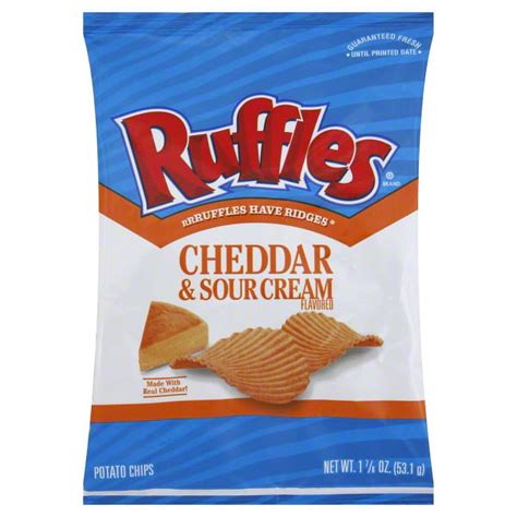 Ruffles Cheddar & Sour Cream Potato Chips 1.875 oz. Bag - Walmart.com