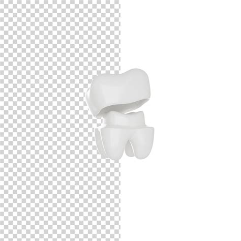 Dental implant tooth with crown 3d render icon | Premium PSD