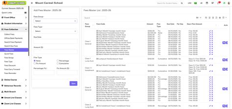 How to add Fees Master? - Smart School : School Management System by QDOCS