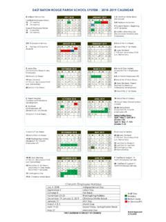 EAST BATON ROUGE PARISH SCHOOL SYSTEM | 2018-2019 … | 2019 calendar ...