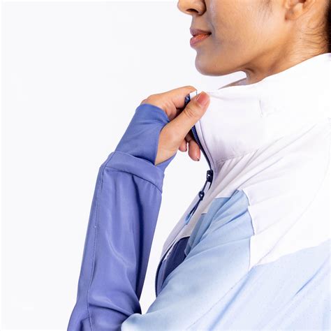 Women Sports Jacket, Hooded, Quick Dry and Lightweight FJA 500 - Comet Blue
