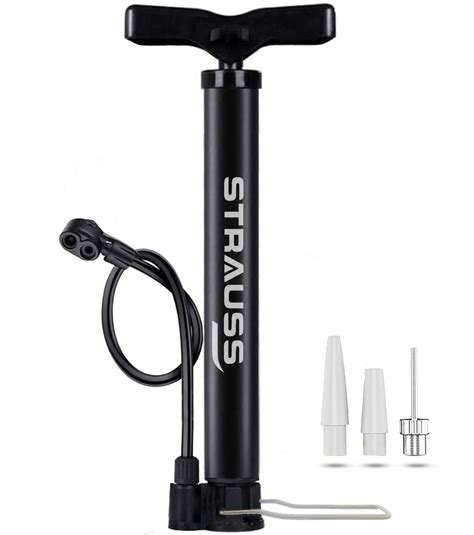 Strauss Bicycle Air Pump with Needle & Dual Valve | 30 CM Long ...