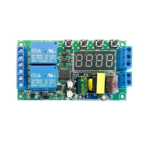 2 Channel Timer Delay Relay Module AC 220V LED Display 0.01s~999min ...