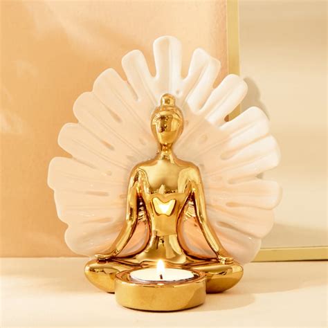 Buy Brighton Ceramic Yogi Figurine with T-Light Holder from Home Centre ...