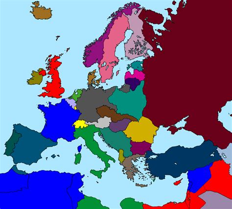 1930s map of europe