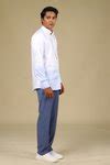 Buy White Cotton Satin And Oxford Light Sinum Shirt For Men by Hilo ...