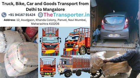 Transport Services from Delhi to Mangalore – Get Quotes Now
