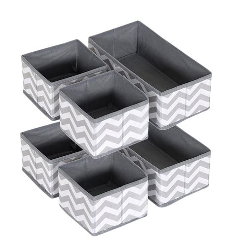 Storage Box/ Organizer Cube for Closet/ Dresser/ Drawer - Set of 3 Gre ...