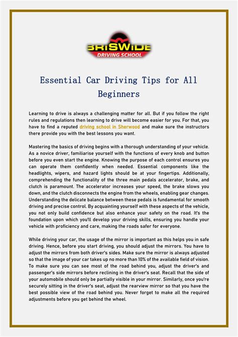 Car Driving Tips 的图像结果