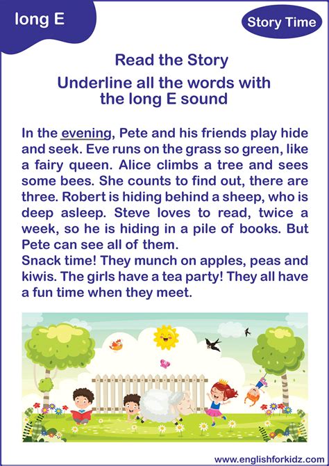 Long E Sound Worksheets, Flashcards, Posters, Reading Comprehension