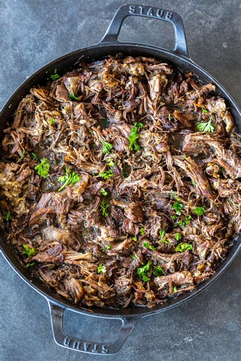Roasted Shredded Beef (Only 3 Ingredients) - Momsdish