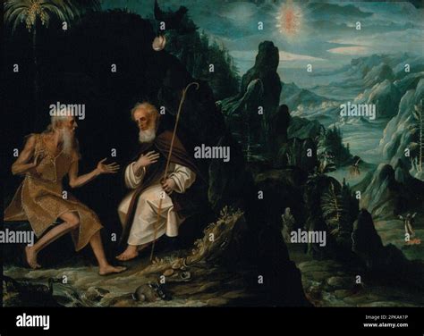The Hermits, Saint Paul and Saint Anthony first half of 17th century by Baltasar de Echave Ibia ...