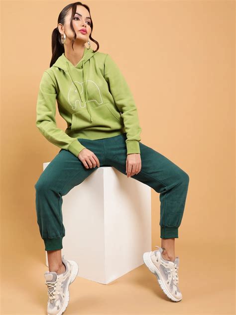 Green Loose Fit Fleece Sweatshirt – Global Republic