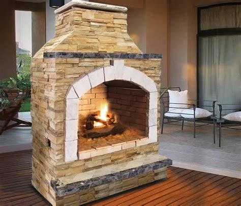 Outdoor Fireplace 48 in. Propane/Natural Gas by Cal Flame FRP909-2 ...