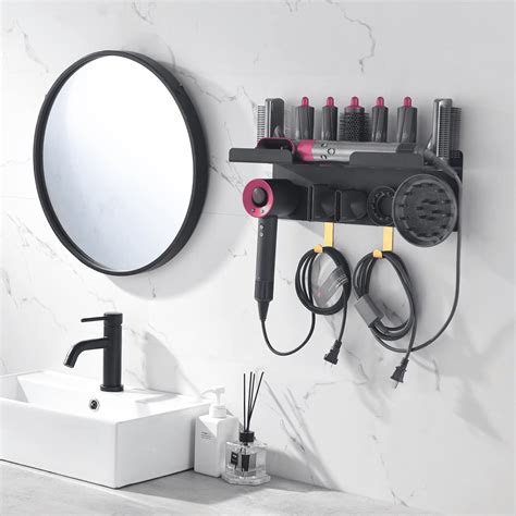 Buy Floatant Wall Mount Curler Holder with 11 Attachments, Hair Dryer ...