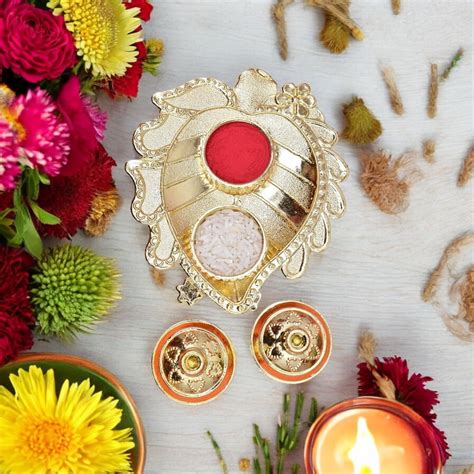 Decorative items for pooja thali Pooja thali,pooja platter,karvachauth ...