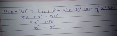 Find the value of "x" - Brainly.in