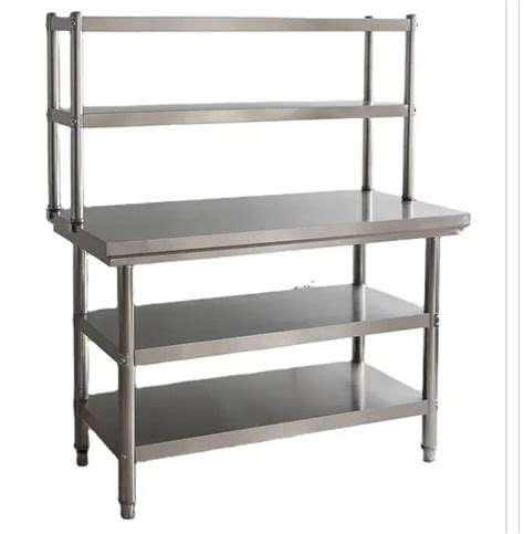 Preparation table stainless Steel with shelves size 150x60x80cm on ...