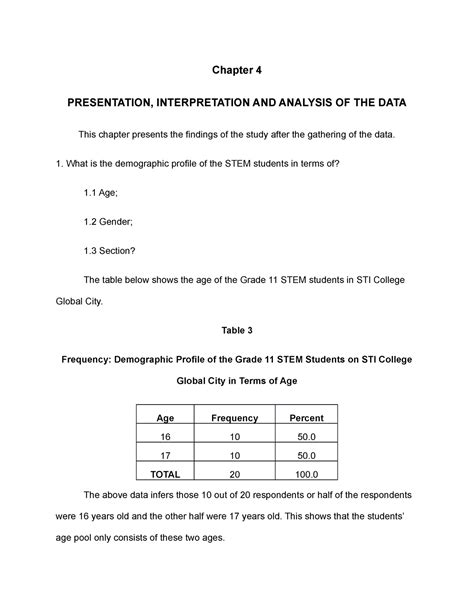 Image result for Chapter 4 Research Sample