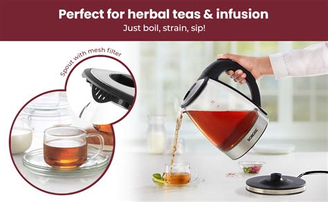 Borosil 1.8L Electric Glass Kettle | Made in India Borosilicate Glass ...