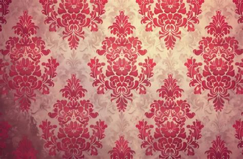 Red and white wallpaper with intricate pattern | Premium AI-generated image
