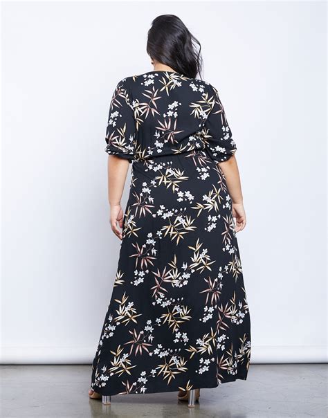 Curve Floral Dreams Wrap Dress - plus size wrap dress – 2020AVE