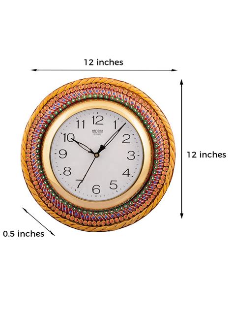 Wooden Papier Mache Glorious Handcrafted Wall Clock – eCraftIndia