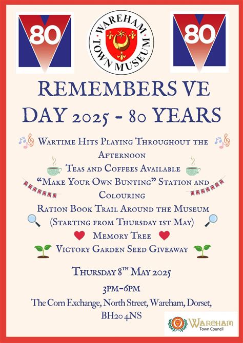 Wareham Town Museum remembers VE Day - 80 years!, Corn Exchange, East ...
