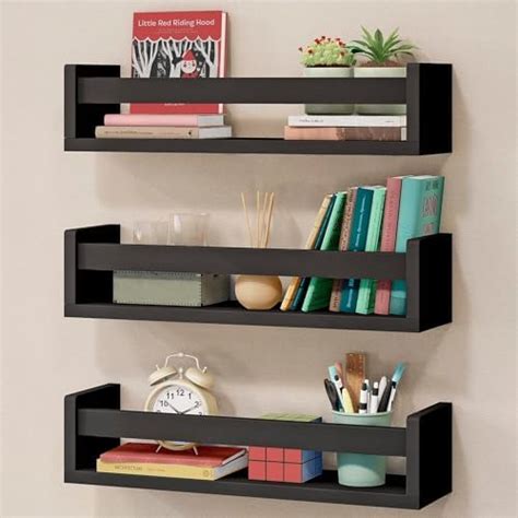 WooDinto Wooden Wall Shelves for Living Room, Bedroom | Wall Mounted ...