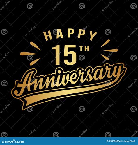 Happy 15th Anniversary. 15 Years Anniversary Design Template Stock ...