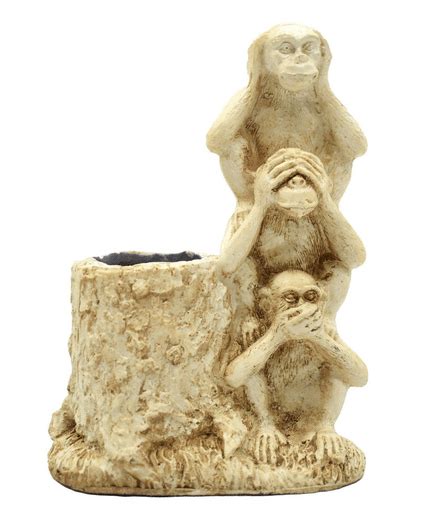 Three Wise Monkeys Polyresin Statue Showpiece – PujaNpujari