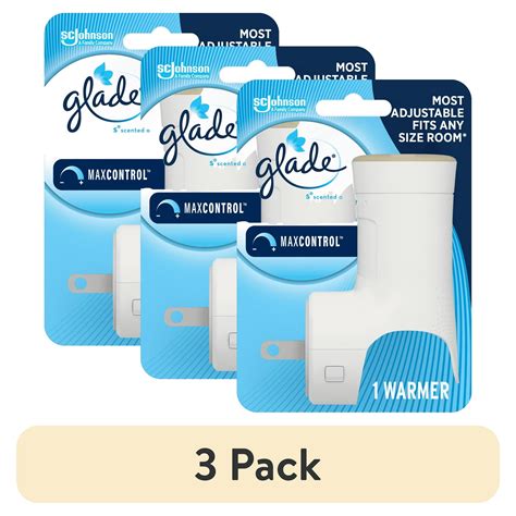 (3 pack) Glade PlugIns Air Freshener Max Control Warmer, Wall Plug in ...